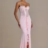 Beatrix Premium Embellished Lace Corset Gown i Baby Pink Beatrix Premium Embellished Lace Corset Gown i Baby Pink