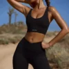 Bikershorts med hög midja och FlexiRib i svart Bikershorts med hög midja och FlexiRib i svart