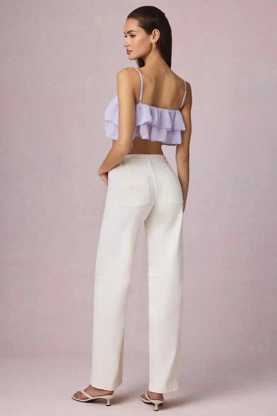 Bobbi Mid-Rise Barrel-Leg Jeans i Ecru Wash Bobbi Mid-Rise Barrel-Leg Jeans i Ecru Wash