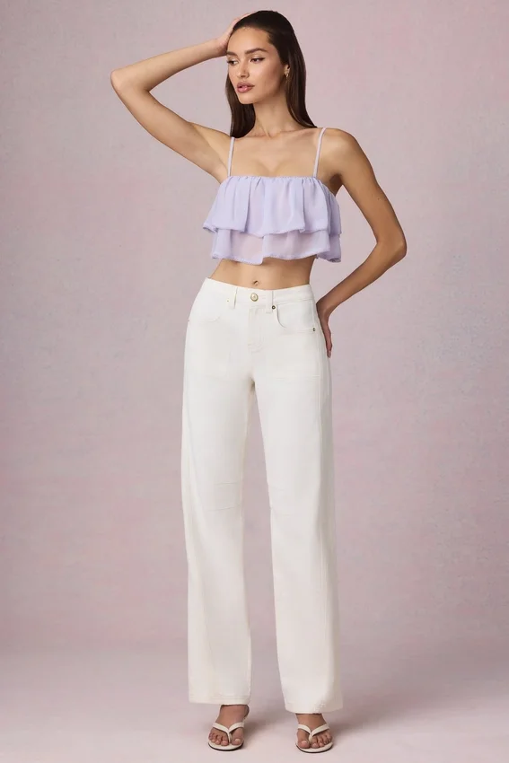 Bobbi Mid-Rise Barrel-Leg Jeans i Ecru Wash Bobbi Mid-Rise Barrel-Leg Jeans i Ecru Wash
