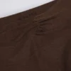 Borstad jerseybyxa med rynkad vid ben i pecanmarmorerad Borstad jerseybyxa med rynkad vid ben i pecanmarmorerad