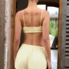 Bralette med fyrkantig halsringning i citrongult Bralette med fyrkantig halsringning i citrongult