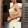 Bralette med fyrkantig halsringning i citrongult Bralette med fyrkantig halsringning i citrongult