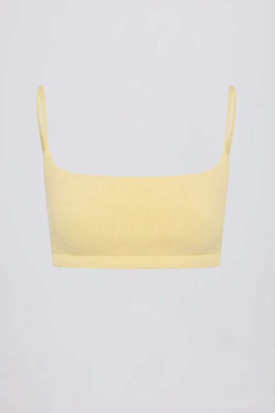 Bralette med fyrkantig halsringning i citrongult Bralette med fyrkantig halsringning i citrongult