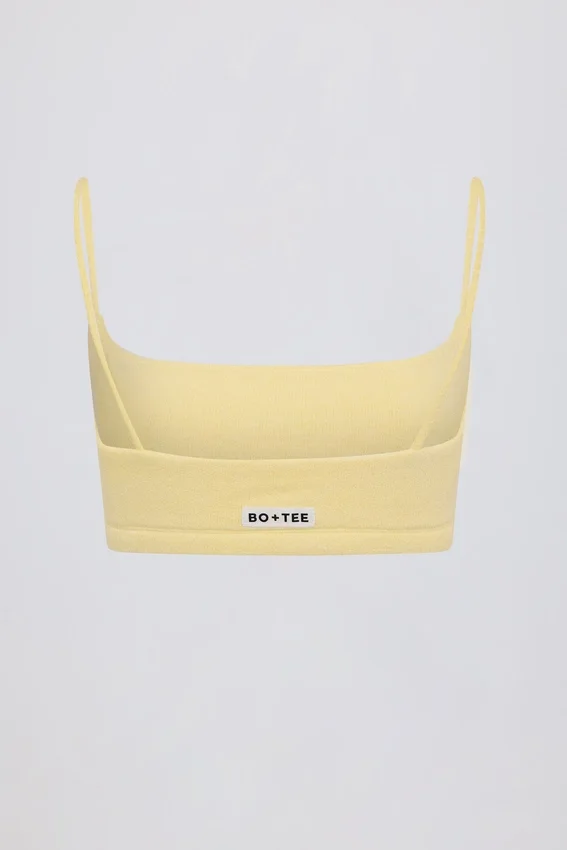 Bralette med fyrkantig halsringning i citrongult Bralette med fyrkantig halsringning i citrongult