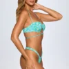 Cagliari Ruched Thong Bikinibyxor i blått mönster Cagliari Ruched Thong Bikinibyxor i blått mönster