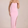 Caliane Bandeau Draped Maxiklänning i Blossom Pink Caliane Bandeau Draped Maxiklänning i Blossom Pink
