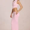 Calisse asymmetrisk draperad maxiklänning i Blossom Pink Calisse asymmetrisk draperad maxiklänning i Blossom Pink