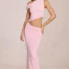 Calisse asymmetrisk draperad maxiklänning i Blossom Pink Calisse asymmetrisk draperad maxiklänning i Blossom Pink