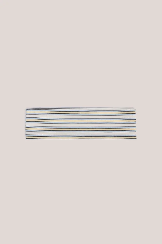 Candy Modal Ribbed Headband i blå och gul rand Candy Modal Ribbed Headband i blå och gul rand