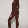 Cassie-leggings i chokladbrunt med dekorationer och hög midja Cassie-leggings i chokladbrunt med dekorationer och hög midja