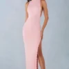 Cataleya Modal halterneck maxiklänning i blushrosa Cataleya Modal halterneck maxiklänning i blushrosa