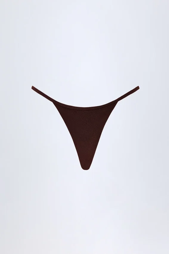 Cebu Charm-Detail stringbikinibyxor i mörk choklad Cebu Charm-Detail stringbikinibyxor i mörk choklad