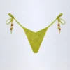 Cebu Charm-Detail stringbikinibyxor i olivgrönt Cebu Charm-Detail stringbikinibyxor i olivgrönt