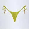 Cebu Charm-Detail stringbikinibyxor i olivgrönt Cebu Charm-Detail stringbikinibyxor i olivgrönt