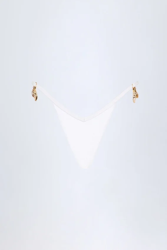 Cebu Charm-Detail stringbikinibyxor i vitt Cebu Charm-Detail stringbikinibyxor i vitt