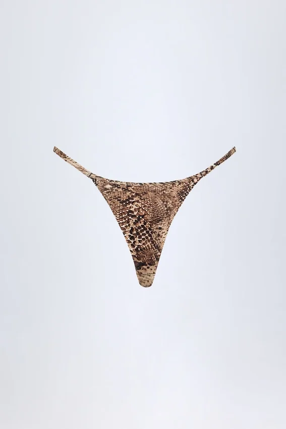 Cebu Charm-detaljerade bikinibyxor i ormmönster Cebu Charm-detaljerade bikinibyxor i ormmönster
