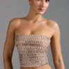 Charnelle Embellished Bandeau Top i Almond Charnelle Embellished Bandeau Top i Almond