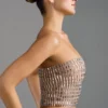 Charnelle Embellished Bandeau Top i Almond Charnelle Embellished Bandeau Top i Almond