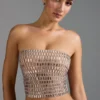 Charnelle Embellished Bandeau Top i Almond Charnelle Embellished Bandeau Top i Almond