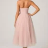 Cindy Tulle Corset Midaxi-klänning i Dusty Rose Cindy Tulle Corset Midaxi-klänning i Dusty Rose