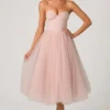 Cindy Tulle Corset Midaxi-klänning i Dusty Rose Cindy Tulle Corset Midaxi-klänning i Dusty Rose