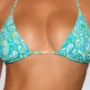 Comino triangel-bikinitopp i blått mönster Comino triangel-bikinitopp i blått mönster