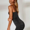 Confident Ruched Corset Miniklänning i svart Confident Ruched Corset Miniklänning i svart