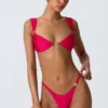Volute Embellished Cheeky Bikinibyxor i hallonrosa Volute Embellished Cheeky Bikinibyxor i hallonrosa