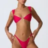 Volute Embellished Cheeky Bikinibyxor i hallonrosa Volute Embellished Cheeky Bikinibyxor i hallonrosa