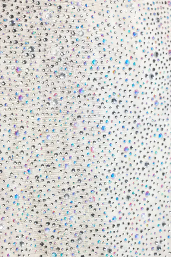 Crystella miniklänning med dekorativa detaljer och korsett i vitt Crystella miniklänning med dekorativa detaljer och korsett i vitt