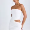 Damia Cut-Out Bandeau-miniklänning i vitt Damia Cut-Out Bandeau-miniklänning i vitt