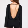 Dara Modal långärmad rygglös jumpsuit i svart Dara Modal långärmad rygglös jumpsuit i svart
