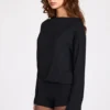 Dara Modal långärmad rygglös jumpsuit i svart Dara Modal långärmad rygglös jumpsuit i svart