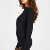 Dara Modal långärmad rygglös jumpsuit i svart Dara Modal långärmad rygglös jumpsuit i svart