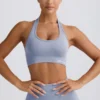 Define Luxe halterneck-sport-BH i blågrå Define Luxe halterneck-sport-BH i blågrå