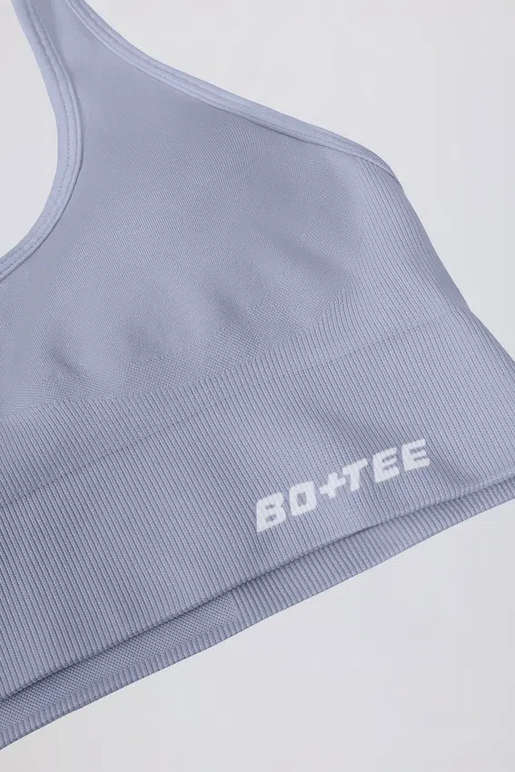 Define Luxe halterneck-sport-BH i blågrå Define Luxe halterneck-sport-BH i blågrå