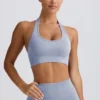 Define Luxe halterneck-sport-BH i blågrå Define Luxe halterneck-sport-BH i blågrå