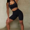 Define Luxe högmidjade biker shorts i svart Define Luxe högmidjade biker shorts i svart