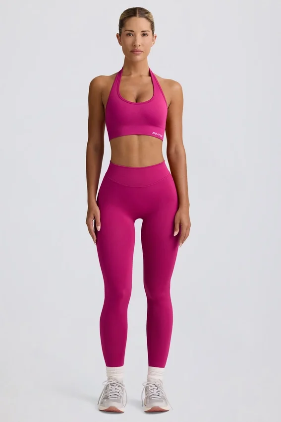 Define Luxe högmidjade leggings i Berry Define Luxe högmidjade leggings i Berry