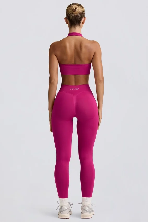 Define Luxe högmidjade leggings i Berry Define Luxe högmidjade leggings i Berry