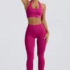 Define Luxe högmidjade leggings i Berry Define Luxe högmidjade leggings i Berry