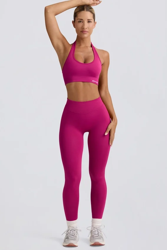 Define Luxe högmidjade leggings i Berry Define Luxe högmidjade leggings i Berry