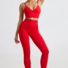 Define Luxe högmidjade leggings i rött Define Luxe högmidjade leggings i rött