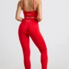 Define Luxe högmidjade leggings i rött Define Luxe högmidjade leggings i rött