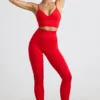 Define Luxe högmidjade leggings i rött Define Luxe högmidjade leggings i rött