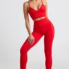 Define Luxe högmidjade leggings i rött Define Luxe högmidjade leggings i rött
