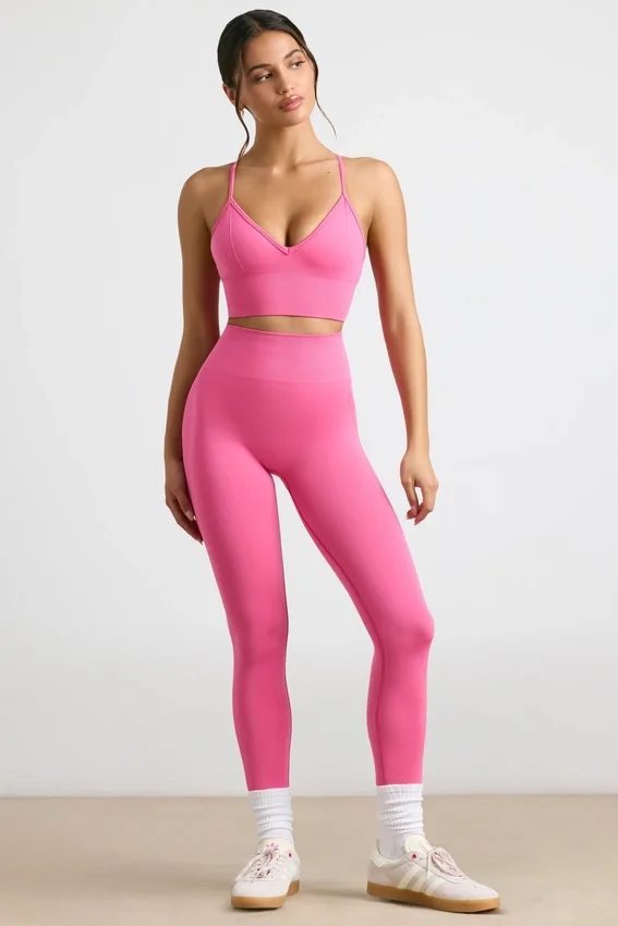 Define Luxe leggings med hög midja i Hot Pink Define Luxe leggings med hög midja i Hot Pink