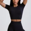 Define Luxe-shorts med hög midja i svart Define Luxe-shorts med hög midja i svart