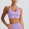 Define Luxe sport-BH med halterneck i lila Define Luxe sport-BH med halterneck i lila